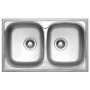 StrongSinks S1 Drez Welland leštený nerez 780x480 dvojitý, horná montáž