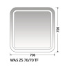 Zrkadlo do kúpeľne Intedoor Wave 70x70 cm WA5 ZS 70/70 TF