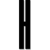 Písmeno Design Letters H akrylové 8 cm čierne