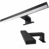 KÚPEĽŇOVÉ SVIETIDLO ČIERNE LED LAMPA 8W NAD ZRKADLO/SKRINKU 3v1 40cm
