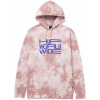 pánska mikina HUF BROADCAST TIEDYE PO HOODIE Coral S