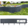 Záhradný obrubník plast 100 cm x 17 cm sivý