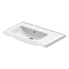 DURAVIT D-Neo asymetrické umývadlo na skrinku s odkladacou plochou vpravo, bez otvoru, s prepadom, 800 x 480 mm, biela, 2369800060