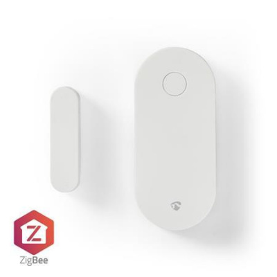NEDIS chytrý dveřní nebo okenní snímač/ Android & iOS/ Zigbee/ SmartLife/ baterie CR2032 součástí balení/ bílý ZBSD10WT