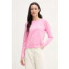 Tommy Hilfiger sveter dámsky s bavlnou WW0WW40099. ružová XS