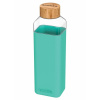 Quokka Storm, Sklenená fľaša so silikónovým povrchom Teal, 700ml, 40024