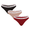 3PACK Dámske tangá Tommy Hilfiger nadrozmer viacfarebné (UW0UW04890 0U4) 3XL
