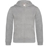 B&C | Hooded Full Zip /kids, Detská mikina s kapucňou, sivá heather, 7-8
