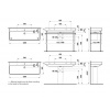 Laufen Pro S dvojumývadlo do nábytku 120x46,5cm,3otvory pre bat,s prepadom,Biela LCC Activ H814965A001081