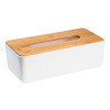 AQUALINE SNOW zásobník na papierové vreckovky, biela/bambus 3763