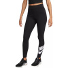 Dámske legíny NIKE-W NSW NK CLSC GX HR TIGHT FTRA BLACK/WHITE Čierna S 25/26