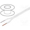 Vodič reproduktorový 2x0,35mm2 lanko OFC biela netienený PVC