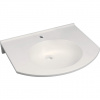 Geberit Publica - Umývadlo bezbariérové, 600x550x115 mm, bez prepadu, otvor na batériu, alpská biela 402060016
