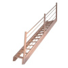 StarWood Schody Mykonos bukové rovné otevřené drev. dizajn. zábradlie pravé