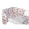 Baby Nellys 3-dílná sada Mantinel s povlečením - Tučňáci, bílá/šedá - 135x100