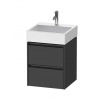 Duravit Ketho.2 Umývadlová skrinka, 55x48x46 cm, 2 zásuvky, grafit mat K25274049490000