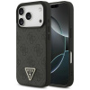 Guess – Leather 4G Triangle Strass MagSafe obal na iPhone 17 Pro – čierny