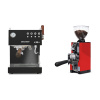 Ascaso Steel DUO PID PLUS, Black&Wood + Eureka Mignon Libra 65 All Purpose, CR ferrari red