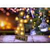Vianočná dekoračná LED drevená ozdoba, Anjel, SMAX, 32cm