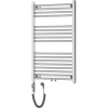 Mexen Mars, elektrické vykurovacie teleso 900x600 mm + vykurovacia tyč 300 W, chrómová, W110-0900-600-2300-01