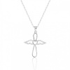 JK Silver Retiazka s príveskom Anjel s bielymi zirkónmi - Striebro 925
