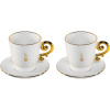 Bialetti Set 2 Cappucio Tassen inkl. Untertassen Pure Gold