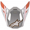 ALPINESTARS šilt pre prilby SUPERTECH S-M8 TRIPLE oranžová fluo/biela/zlatá metalická