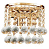 Searchlight Hanna 2Lt Wall Light - Gold Metal & Clear Crystal