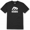 pánske tričko ETNIES ICON E TEE Black/White XL