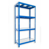 kovový regál bezskrutkový Biedrax 50 x 90 x 180 cm, modrý - 4 police pozink