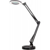Stolná lampa IMMAX LED stmievateľná stolná lampička s lupou ZOOM 12W/5V čierna (08977L)