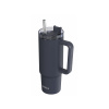 Quokka Nerezový termohrnček so slamkou Stream Black 950 ml