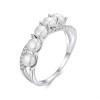 GRACE Silver Jewellery Stříbrný prsten se sladkovodními perlami a zirkony - stříbro 925/1000 P-BSR640-54/50 54 Stříbrná Bílá