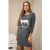 Legínovo Šaty s potlačou Handle grafitové Farba: Sivá, Veľkosť: UNI