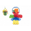 Teddies Vedro sitko lopatka hrabličky 3 bábovky plast v sieťke 20x28x12cm 12m +