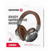 Bluetooth stereo slúchadlá swissten jumbo strieborné/hnedé