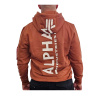 Alpha Industries Back Print Hoody pánska mikina hazel brown Veľkosť: 3XL, Farba: hnedá, piesková