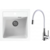 Set Alveus (dřez Atrox 20 White 11 + baterie Mintas Bílá/Chrom) SETA25030