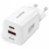 Nabíjačka do siete Aligator Power Delivery 33W, USB-C + USB-A (CHPD0020) biela