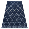 Eoshop Koberec COLOR 47268/309 SISAL Diamant Čtverce modrý (Velikost: 80x150 cm)