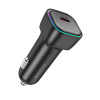 Adaptér do auta Borofone BZ28 Trophie USB-C PD 30W čierny