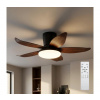 Brilagi - LED stmievateľný stropný ventilátor LED/32W/230V 95 cm čierna/hnedá + diaľkové ovládanie WF-OSD-185 + záruka 3 roky zadarmo