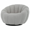 Autronic Křeslo relaxační, látka šedá Bouclé, otočné. AK-341 GREY2