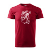 Sablio Tričko s potlačou Skate or Die Keep or Rolin - červené 4XL