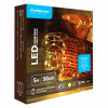 Modee Lighting LED vianočná reťaz 50 LED 5m 3xAA teplá biela