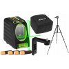 Krížový laser - Dedra Laser Cross Level 30m Green + Statív (Krížový laser - Dedra Laser Cross Level 30m Green + Statív)