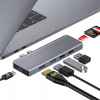 Rozbočovač USB C, 7 v 1, adaptér USB C s Thunderbolt 3 100 W PD, 4 K HDMI
