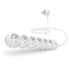 CONNECT IT prodlužovací kabel 230 V, 6 zásuvek, 5 m, s vypínačem (bílý) CES-1015-WH