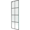 Mexen Next L vaňová zástena jednokrídlová 60 x 150 cm, čierny vzor, gun metal - 895-060-000-03-77-95