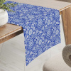 Biante Dekoračný behúň na stôl PML-100 Modro-biely ľudový ornament 20x140 cm